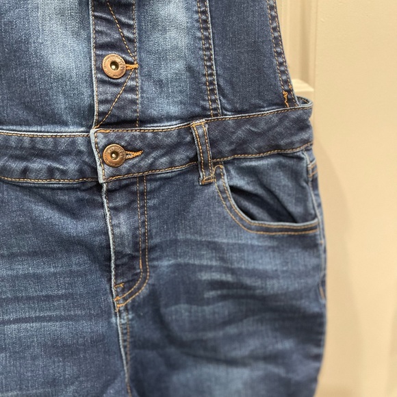 Wax Denim Jeans Overalls Woman’s Dark Blue Wash Size: Medium Preloved - Picture 5 of 12